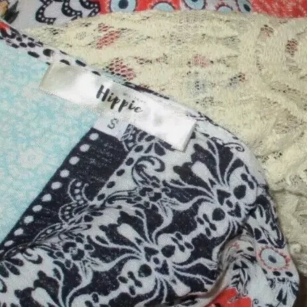 Patchwork Dress Lightweight Multicolor Off White … - image 3